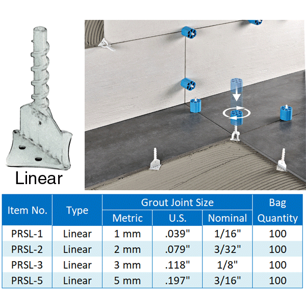 1 MM LINEAR LEVELERS (100/BAG), Primary Image