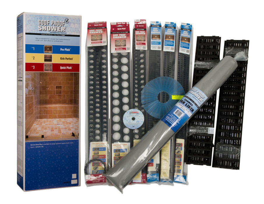 SHOWER CONVERSION KIT WITH PAN LINER, Primary Image