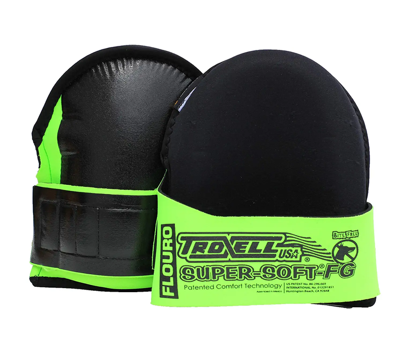 SUPER-SOFT XL FLORESCENT GREEN KNEE PADS, Alternate Image