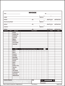 PRO INSTALLER'S INVOICE BOOK, Primary Image