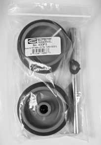 WHEELS (2) & AXLE FOR MONTOLIT 125P3, 155P3, Alternate Image