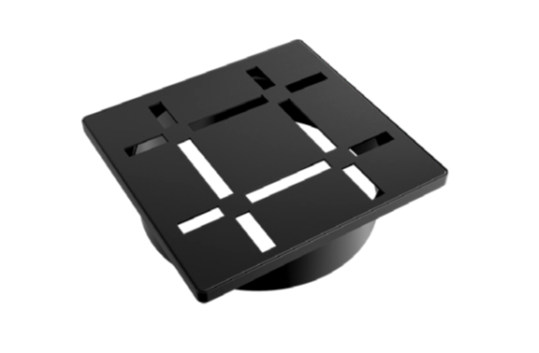 VAPORTEC QUADRA-FLO GRATE, 4" X 4" SQ // 3MM - 1/8", MATTE BLACK