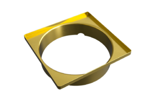 VAPORTEC QUADRA-FLO GRATE, 4" X 4"  SQ // 3MM - 1/8", BRUSH BRASS