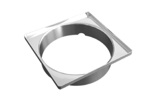 VAPORTEC QUADRA-FLO GRATE, 4" X 4"  SQ // 3MM - 1/8", CHROME