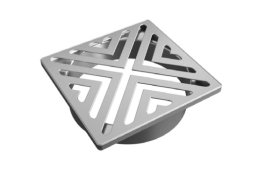 VAPORTEC X-FLO GRATE, 4" X 4"  SQ // 3MM - 1/8", BRUSH NICKEL