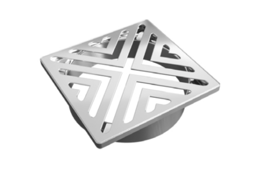 VAPORTEC X-FLO GRATE, 4" X 4"  SQ // 3MM - 1/8", CHROME