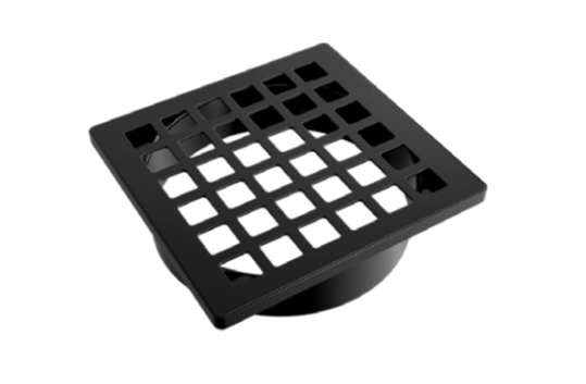 VAPORTEC CUBE-FLO GRATE, 4" X 4"  SQ // 3MM - 1/8", MATTE BLACK