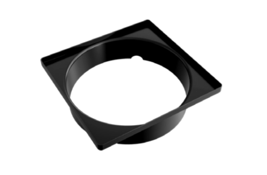 VAPORTEC CUBE-FLO GRATE, 4" X 4"  SQ // 3MM - 1/8", MATTE BLACK