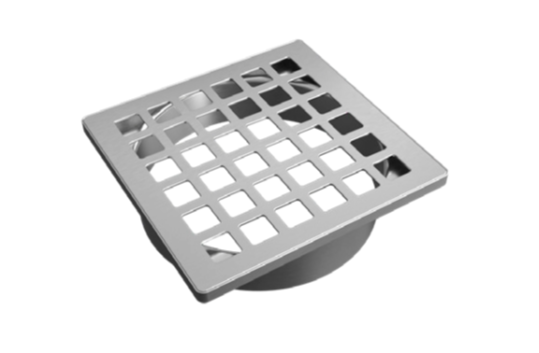 VAPORTEC CUBE-FLO GRATE, 4" X 4"  SQ // 3MM - 1/8", BRUSH NICKEL