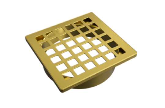 VAPORTEC CUBE-FLO GRATE, 4" X 4"  SQ // 3MM - 1/8", BRUSH BRASS
