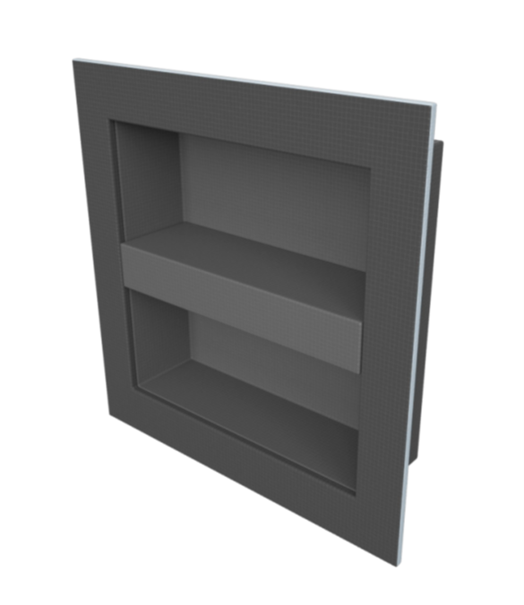 VAPORTEC SHOWER NICHE W/ ADJ. SHELF, 12" X 12" X  3-1/2"