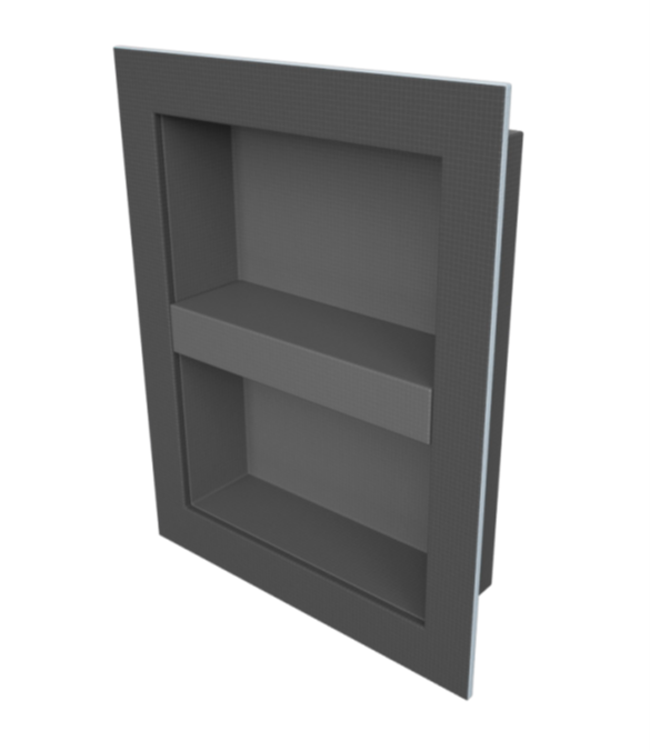 VAPORTEC SHOWER NICHE W/ ADJ. SHELF, 12" X 16" X 3-1/2"