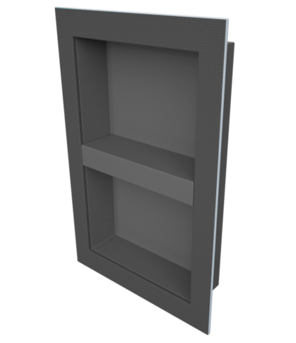 VAPORTEC SHOWER NICHE W/ ADJ. SHELF, 12" X 20" X  3-1/2"