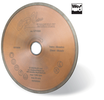 8" SILVER LINE GLASS TILE CONTINUOUS RIM BLADE, Primary Image