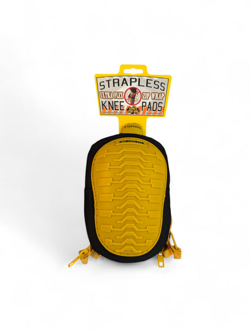 CAUTION YELLOW SOFT SHELL ZIPPER WRAP KNEE PADS, Primary Image