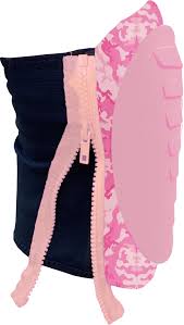 PINK CAMO SOFT SHELL ZIPPER WRAP KNEE PADS, Primary Image