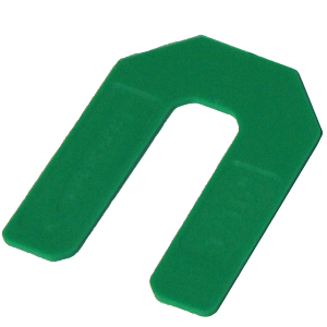 1/16" GREEN HORSESHOE TILE SPACERS (500/BOX), Primary Image