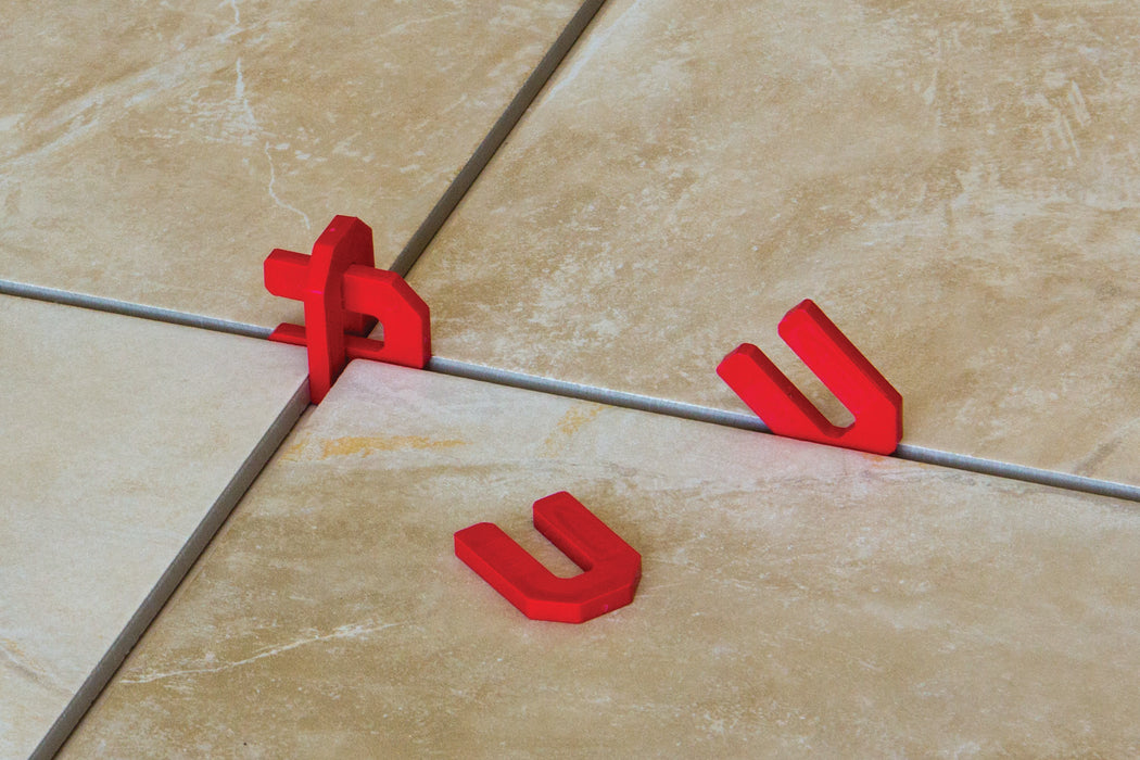 1/4" RED HORSESHOE TILE SPACERS (100/BAG), Alternate Image 2