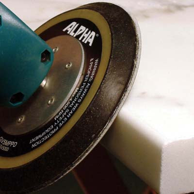 ALPHA WET MARBLE POLISHING SANDPAPER & BACKER PAD, Alternate Image 2