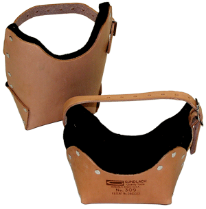 LEATHER KNEE PADS W/BUCKLE, Primary Image