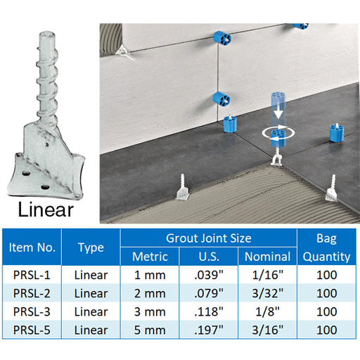 1 MM LINEAR LEVELERS (100/BAG), Primary Image