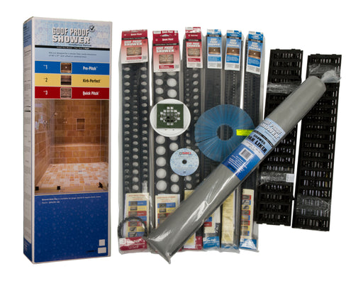 SHOWER CONVERSION KIT W/ PAN LINER & SQUARE DRAIN, Primary Image