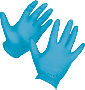 BLUE NITRILE GLOVES, 3.5 MIL (100/BOX), Primary Image